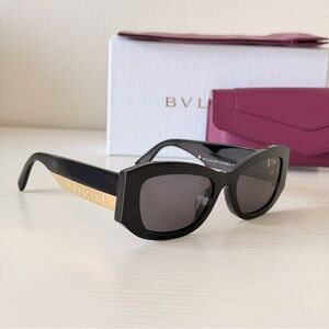 Bvlgari Roma Sunglasses, BV40037F 01A, Black, Authentic